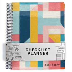 Checklist Planner, To Do List Planner, 2025-2026, Personalized Weekly Planner, Color Block