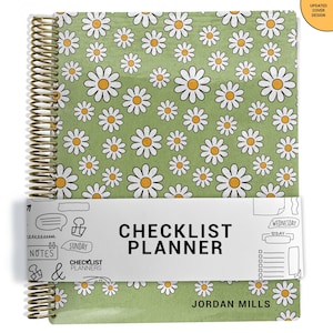 Checklist Planner, To Do List Planner, 2025-2026, Personalized Weekly Planner, Groovy Green