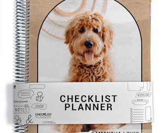 Custom Pet Cover Planner, Checklist Planner, To Do List Planner, 2026-2027, Personalized Weekly Planner, Dog, Cat, Pet