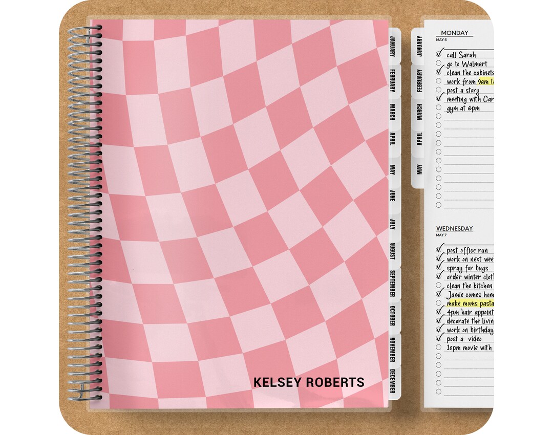 2024 Checklist Daily Planner Personalized Monthly & Weekly Etsy