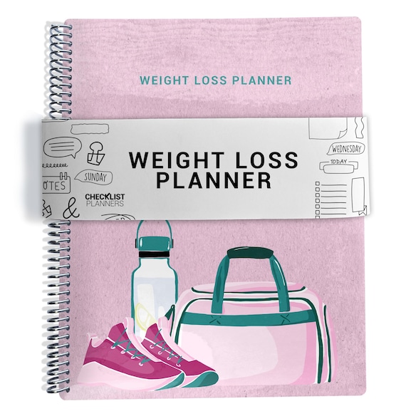 Weight Loss Planner, Weight Loss Tracker, Fitness Planner, Weight Loss Journal, Workout Planner, Meal Chart, Pink Gym Bag