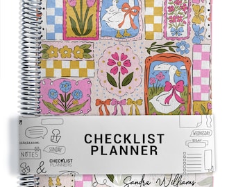 Checklist Planner, To Do List Planner, 2026-2027, Personalized Weekly Planner, Silly Goose