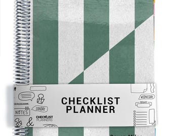 Checklist Planner, To Do List Planner, 2026-2027, Personalized Weekly Planner, Zig Zag