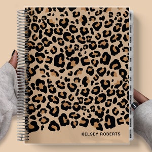 Checklist Planner, To Do List Planner, Personalized Planner 2024-2025, Weekly To Do List, Vertical or Horizontal, Cheetah Print Planner 029