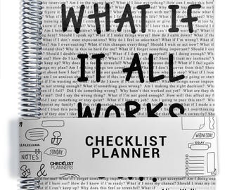 Checklist Planner, To Do List Planner, 2026-2027, Personalized Weekly Planner, What If