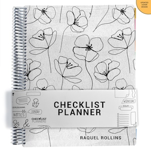 Checklist Planner, To Do List Planner, 2025-2026, Personalized Weekly Planner, Simple Flowers