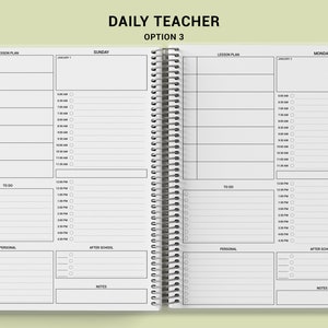 TEACHER Checklist Planner, Personalized Planner, Teacher Planner 2024-2025, Lesson Planner or Hourly Planner, Boho Plants Planner 027 image 4