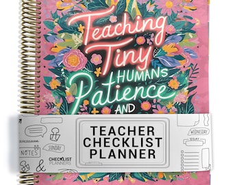 TEACHER Checklist Planner, Lesson Planner, 2026-2027, School Year, Personalized Teacher Planner, Teaching Tiny Humans