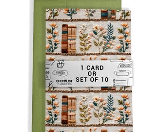 10 Greeting Cards or 1 Card, Blank Cards, Set of 10, Set of 20, Birthday, Christmas, Thank You, Get Well, Holiday, Wildflower Books