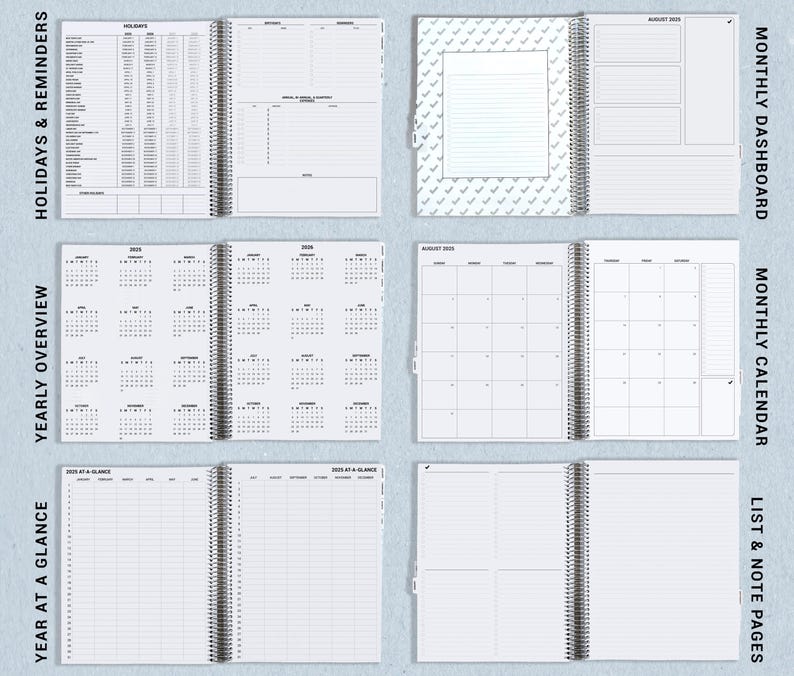 Checklist Planner, To Do List Planner, 2026-2027, Personalized Weekly Planner, Wildflower Books image 8