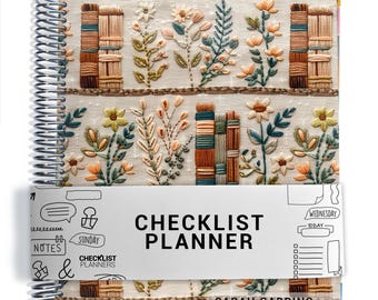 Checklist Planner, To Do List Planner, 2026-2027, Personalized Weekly Planner, Wildflower Books