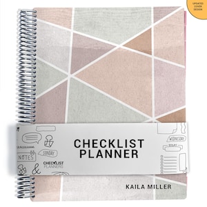 Checklist Planner, To Do List Planner, 2025-2026, Personalized Weekly Planner, Geometric