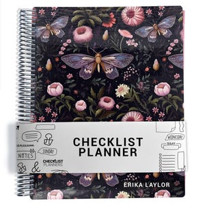 Checklist Planner, To Do List Planner, 2026-2027, Personalized Weekly Planner, Midnight Garden