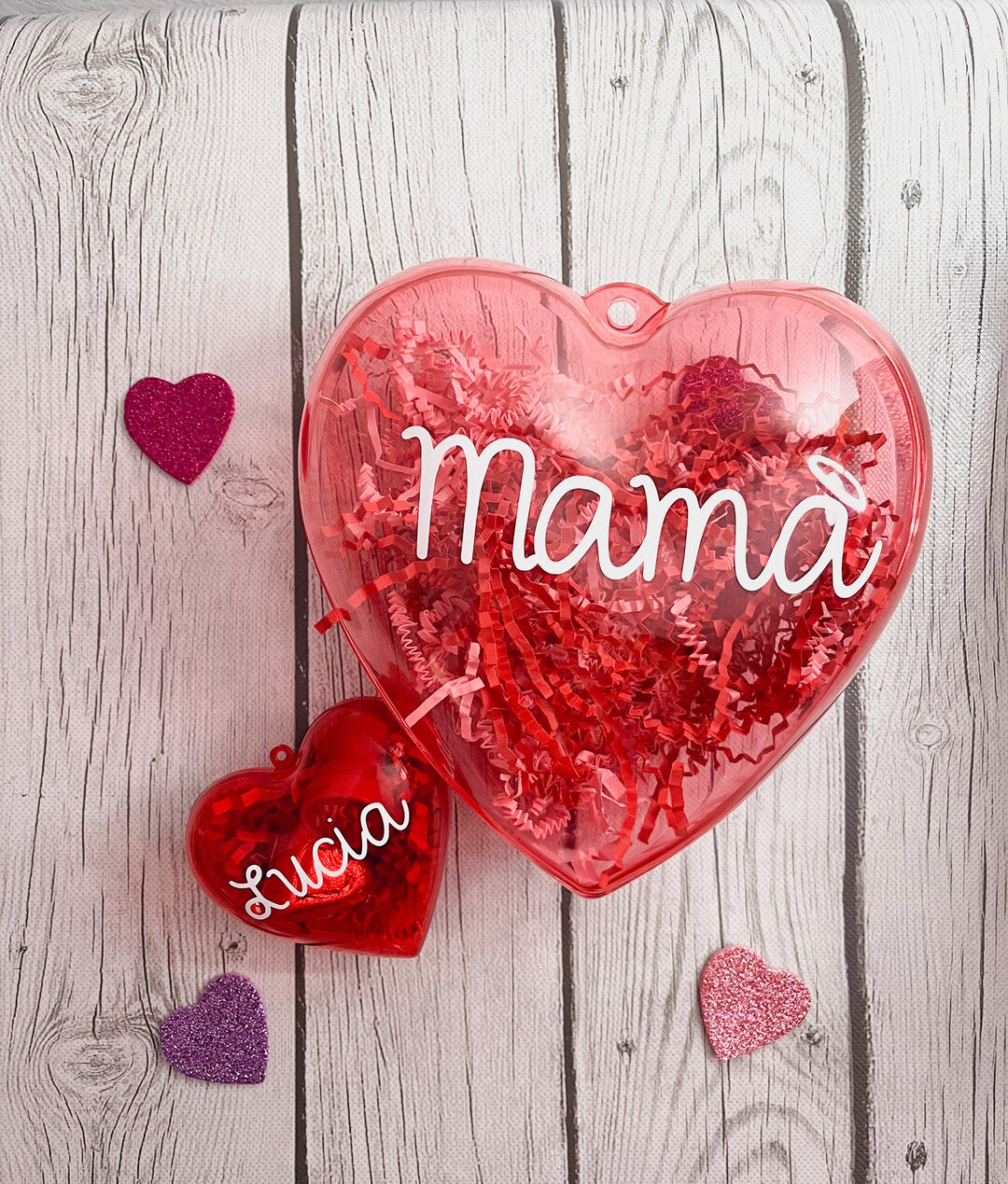 Personalized Heart Container 2 Sizes/large and MINI Heart Container ...