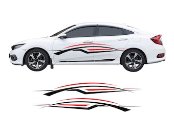 Vinyl Graphics Car Graphics Decals Auto Graphics Decals Truck Graphics Decals - Many Color Options - Right & Left Sides