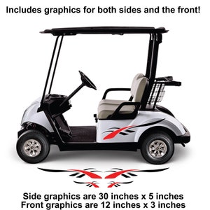 Golf Cart Graphics Vinyl Graphics Decals ATV Decals UTV decals- Many Color Options - Right & Left Sides