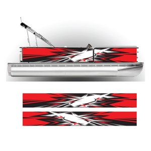 Pontoon Boat Wrap Graphic Decal Kit - Many Sizes and Colors - Full Coverage - DIY Wrapping