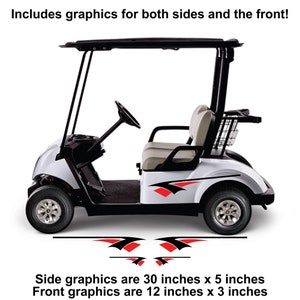 Golf Cart Graphics Vinyl Graphics Decals ATV Decals UTV decals- Many Color Options - Right & Left Sides