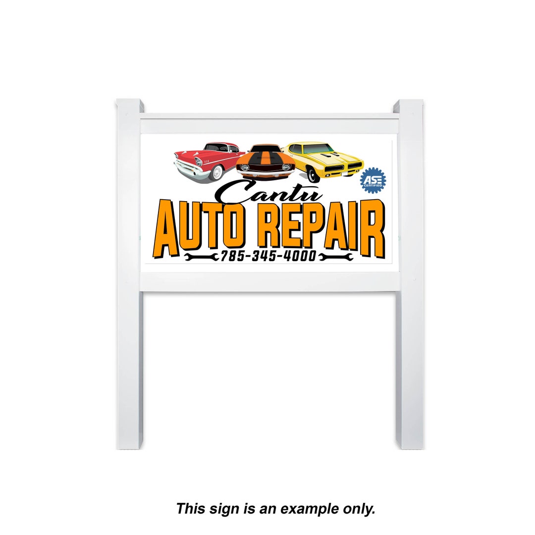 Vinyl Sign Business Sign Post and Panel Sign Kit Etsy