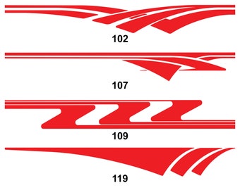 Vinyl Graphics Auto Truck Car Boat Trailer Race - Many Colors - Left & Right Sides