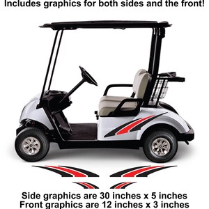 Golf Cart Graphics Vinyl Graphics Decals ATV Decals UTV decals- Many Color Options - Right & Left Sides