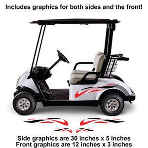 Golf Cart Graphics Vinyl Graphics Decals ATV Decals UTV decals- Many Color Options - Right & Left Sides