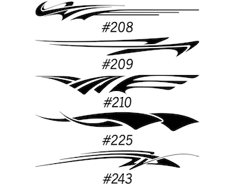 Vinyl Graphics Auto Truck Car Boat Trailer Race - Many Colors - Left & Right Sides