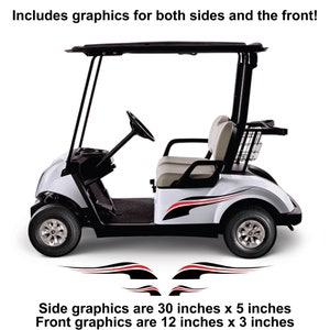 Golf Cart Graphics Vinyl Graphics Decals ATV Decals UTV decals- Many Color Options - Right & Left Sides