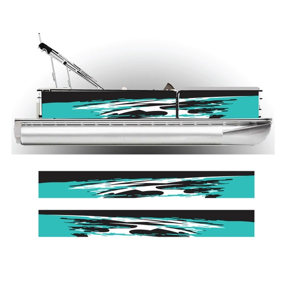 Pontoon Boat Wrap Graphic Decal Kit Many Sizes and Colors Full Coverage DIY  Wrapping 