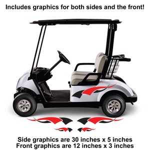 Golf Cart Graphics Vinyl Graphics Decals ATV Decals UTV decals- Many Color Options - Right & Left Sides