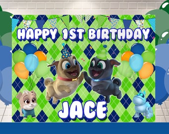 Puppy Dog Pal Birthday Party Banner, Puppy Pal Party Backdrop, Puppy Pal Theme