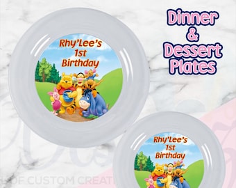 Winnie The Pooh Plates - Winnie The Pooh Party - Winnie The Pooh Birthday Party -Winnie The Pooh Birthday Plates in sets of 12