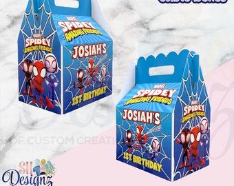 Spidey and his amazing friends Birthday Party Gable Boxes, Spidey Party, Spidey Birthday Spray