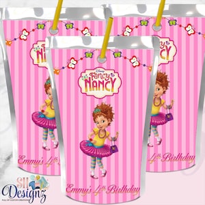 Fancy Nancy Juice labels - Fancy Nancy Party- Fancy Nancy Birthday Party- Fancy Nancy Theme- printable-