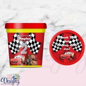 Cars  Birthday Dough -Cars Birthday Party- Cars Birthday Favors- Cars