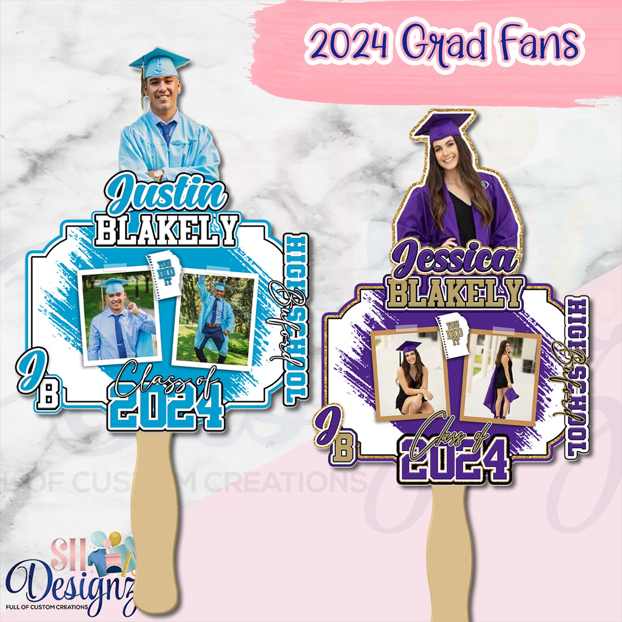 Graduation Fans- Graduation-grad Party- High School Graduate- College ...