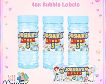 Étiquettes pour bulles Toy Story 5 : Étiquettes pour baguettes à bulles de 113 g (numériques)