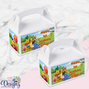 Winnie The Pooh Gable Boxes - Winnie The Pooh Party - Winnie The Pooh Birthday Party -Winnie The Pooh Birthday Theme