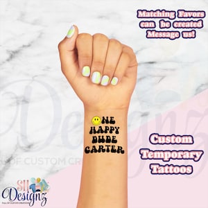 One Happy Dude Birthday Party Tattoo Favors, One Happy Dude, One Happy Dude party favors,One Happy Dude  Birthday