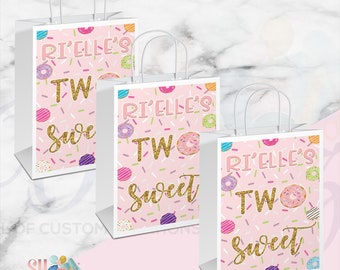 Two Sweet Gift Bags - Two Sweet Party  -Two Sweet Birthday Party - Two Sweet Theme- Two Sweet Birthday Theme