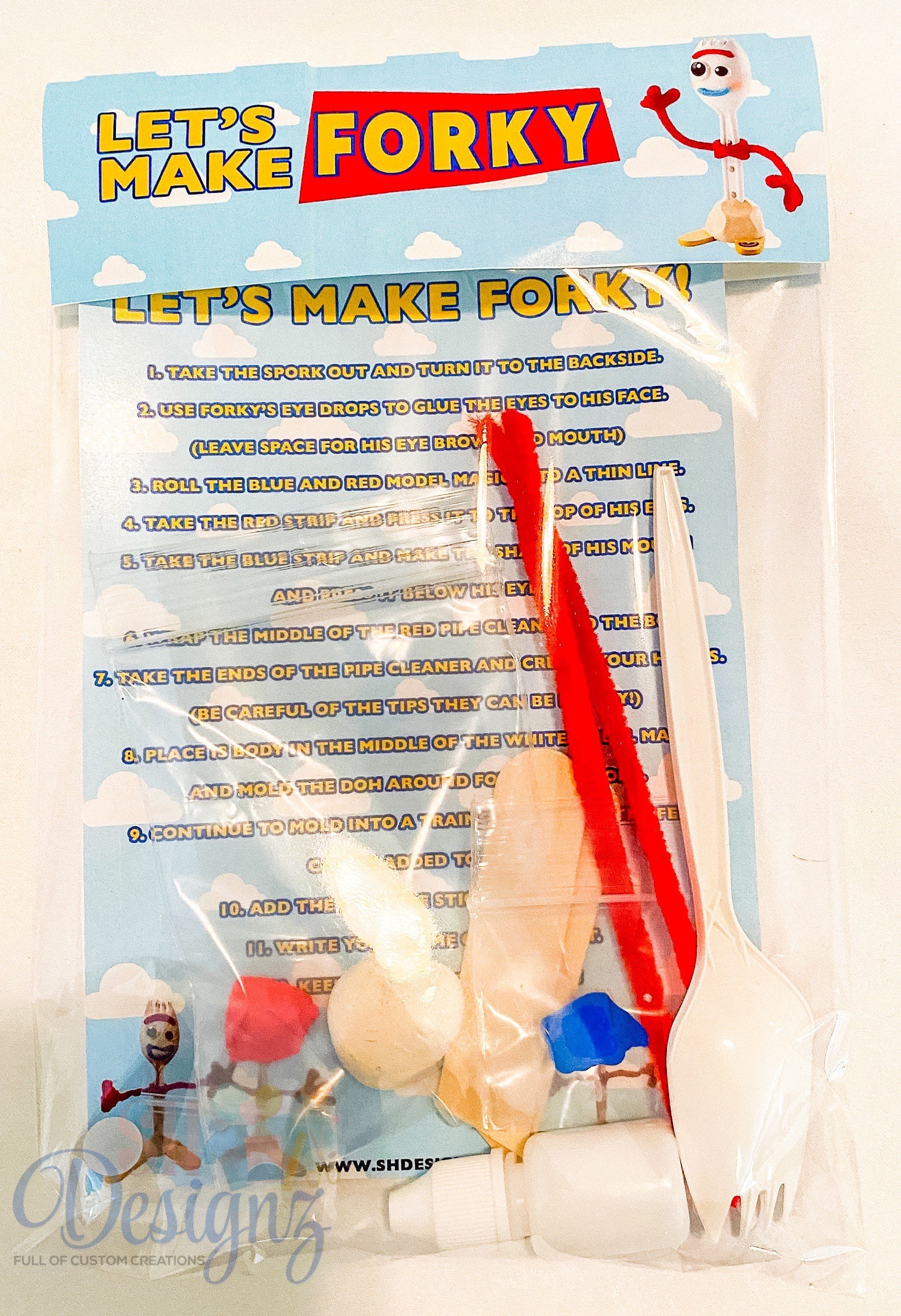 Forky Kit DIY Toy Story Party Activity Party Favor Home School Activity -   Israel
