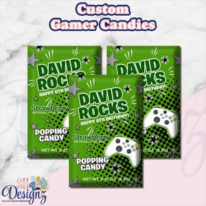 Video Game Birthday Party Themed Pop Rocks Candy Treats- Video Game Party- Gamer Party ( Digital)