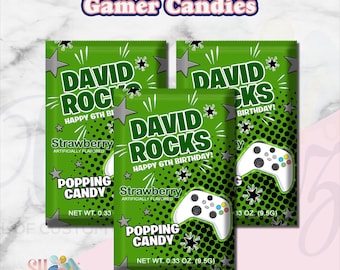 Video Game Birthday Party Themed Pop Rocks Candy Treats- Video Game Party- Gamer Party ( Digital)