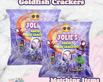 Ghost Spider Birthday Crackers, Custom Party Favors ( digital)