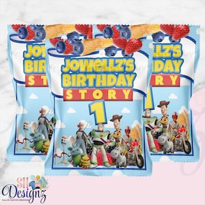 Toy Story Birthday Party Fruit Snacks, Toy Story Birthday Party Favors treats labels, Toy story 3, Toy Story 2 FS