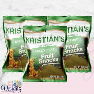 Lion King Fruit Snacks, Lion King Birthday Party, Lion King Party Favors, Lion King Treats FS