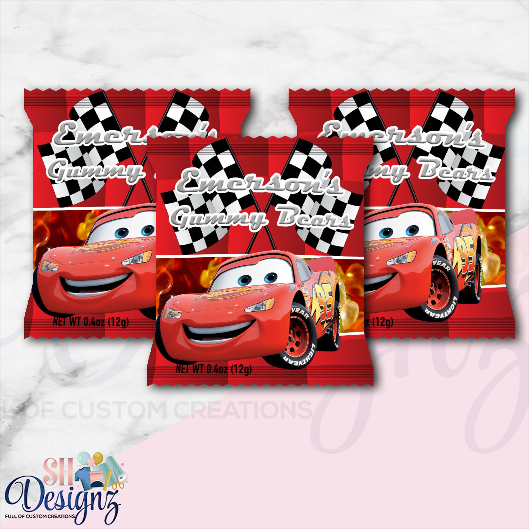 Cars Gummy Bears  - Cars Party - Cars Birthday  Party , Cars Theme- Cars Birthday Theme GB