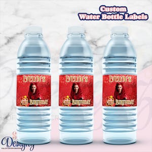 Rise of Red Descendants Theme Birthday Party Drink Labels, Descendants 2 Party, Descendants 3 Party, Descendants Theme Favors