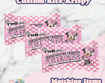 Minnie-Maus-Twodles-Geburtstags-Gastgeschenke, individuelle Leckereien ( Digital) MT