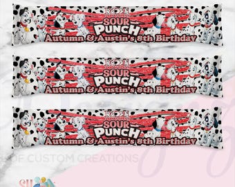 Custom 101 Dalmatians Birthday Party Candy Wrapper ( Digital)